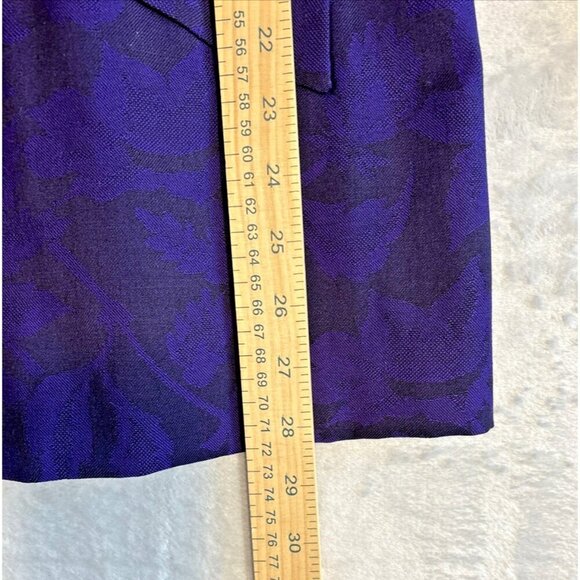 Pendleton Wool Jacket Blazer Purple Flora Black Violet Button Down Women's 10P - Picture 7 of 9